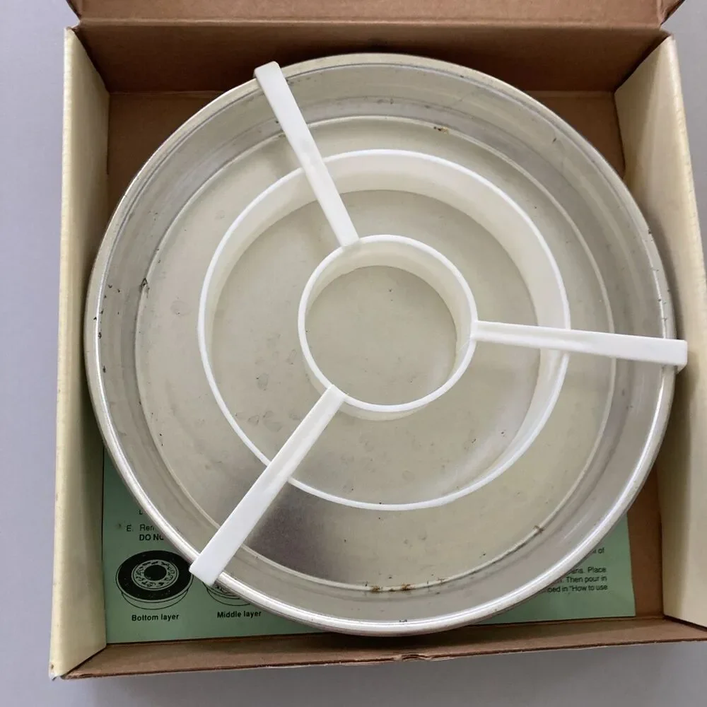 The Classic Checkerboard Cake Pan Set w/ Instruction Manual 3-9